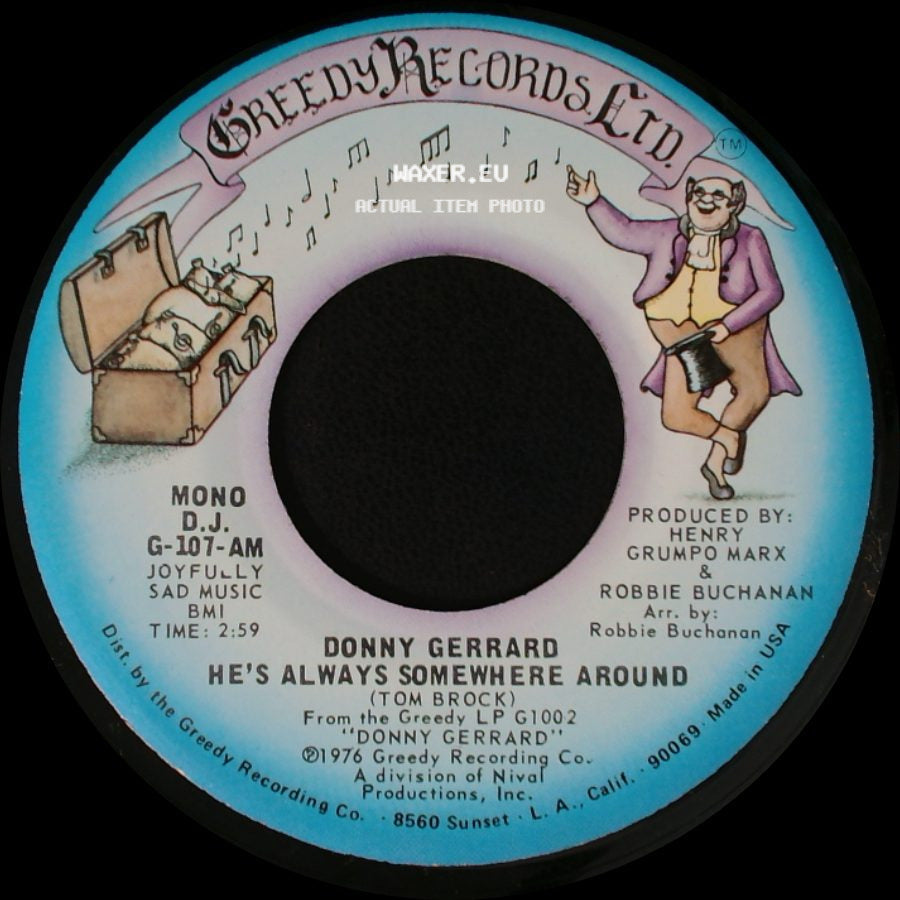 Donny Gerrard - He's Always Somewhere Around / He's Always Somewhere Around side A