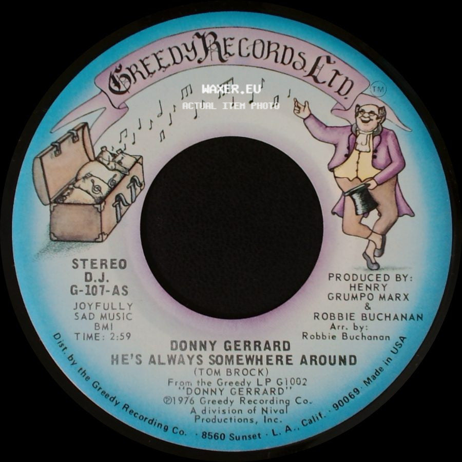 Donny Gerrard - He's Always Somewhere Around / He's Always Somewhere Around side B