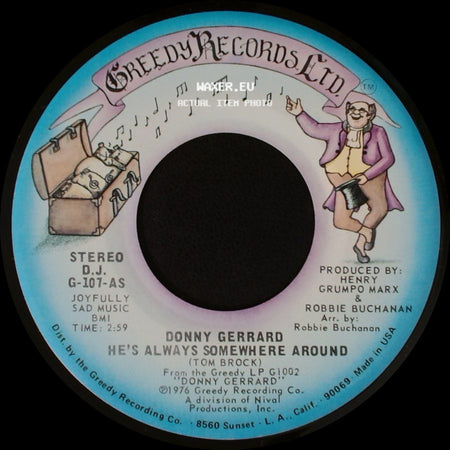 Donny Gerrard - He's Always Somewhere Around / He's Always Somewhere Around side B
