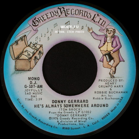 Donny Gerrard - He's Always Somewhere Around / He's Always Somewhere Around side A