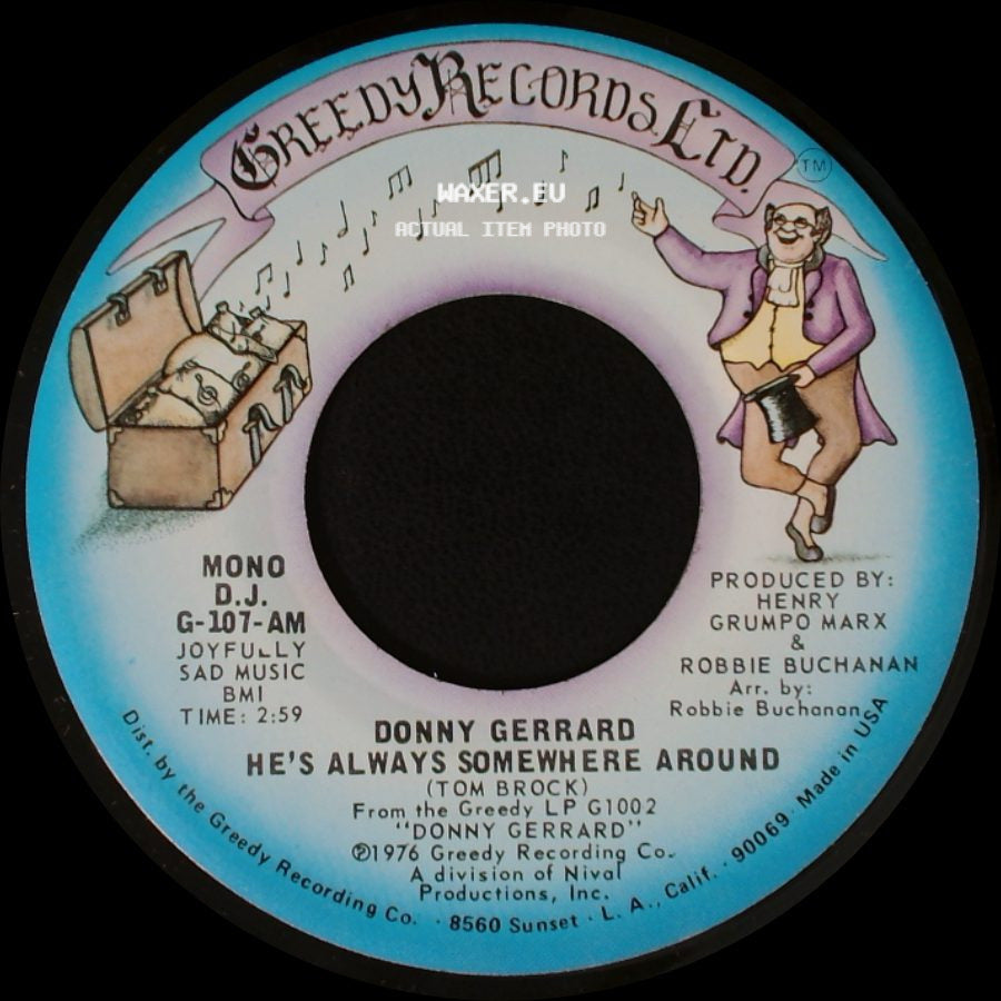 Donny Gerrard - He's Always Somewhere Around / He's Always Somewhere Around side A