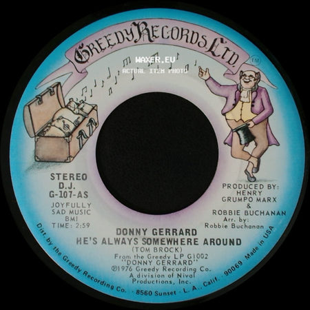 Donny Gerrard - He's Always Somewhere Around / He's Always Somewhere Around side B