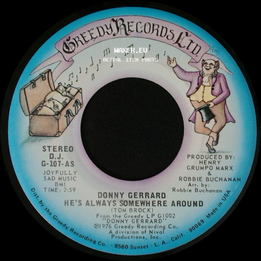 Donny Gerrard - He's Always Somewhere Around / He's Always Somewhere Around side B