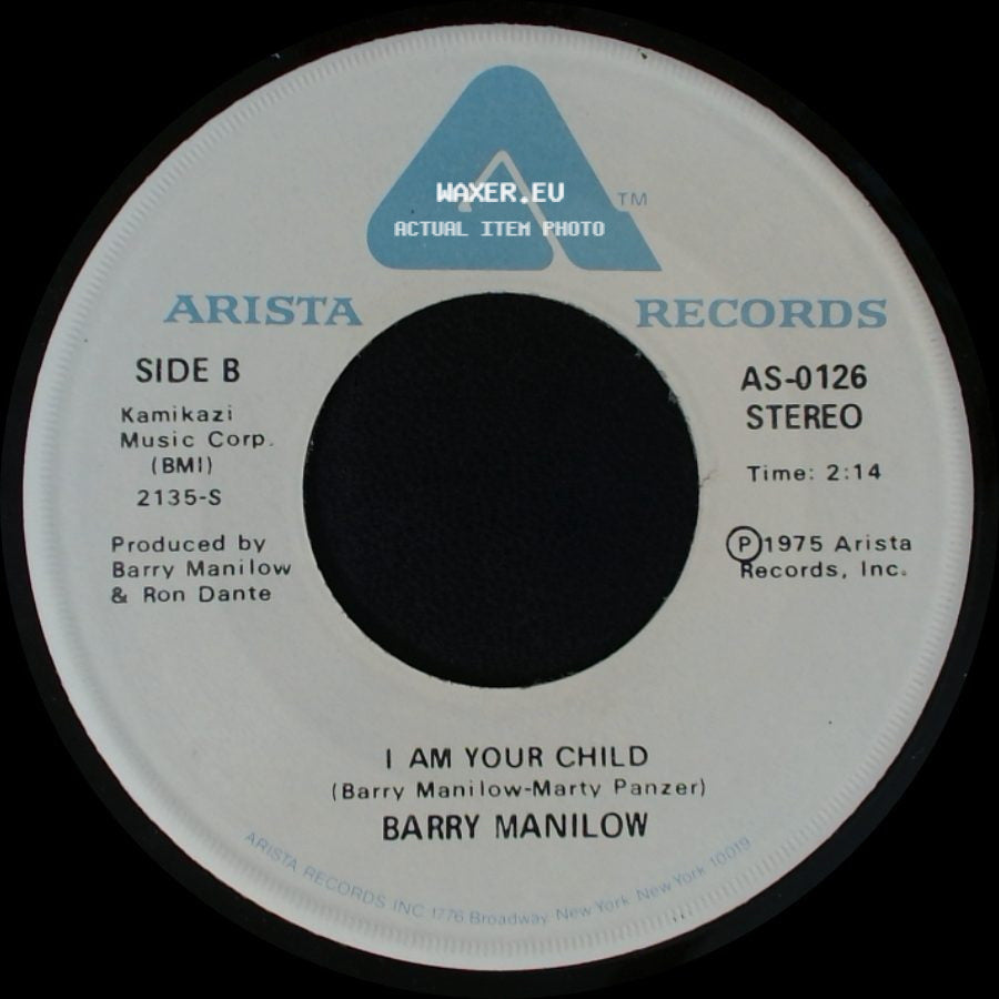 Barry Manilow - Could It Be Magic / I Am Your Child side B