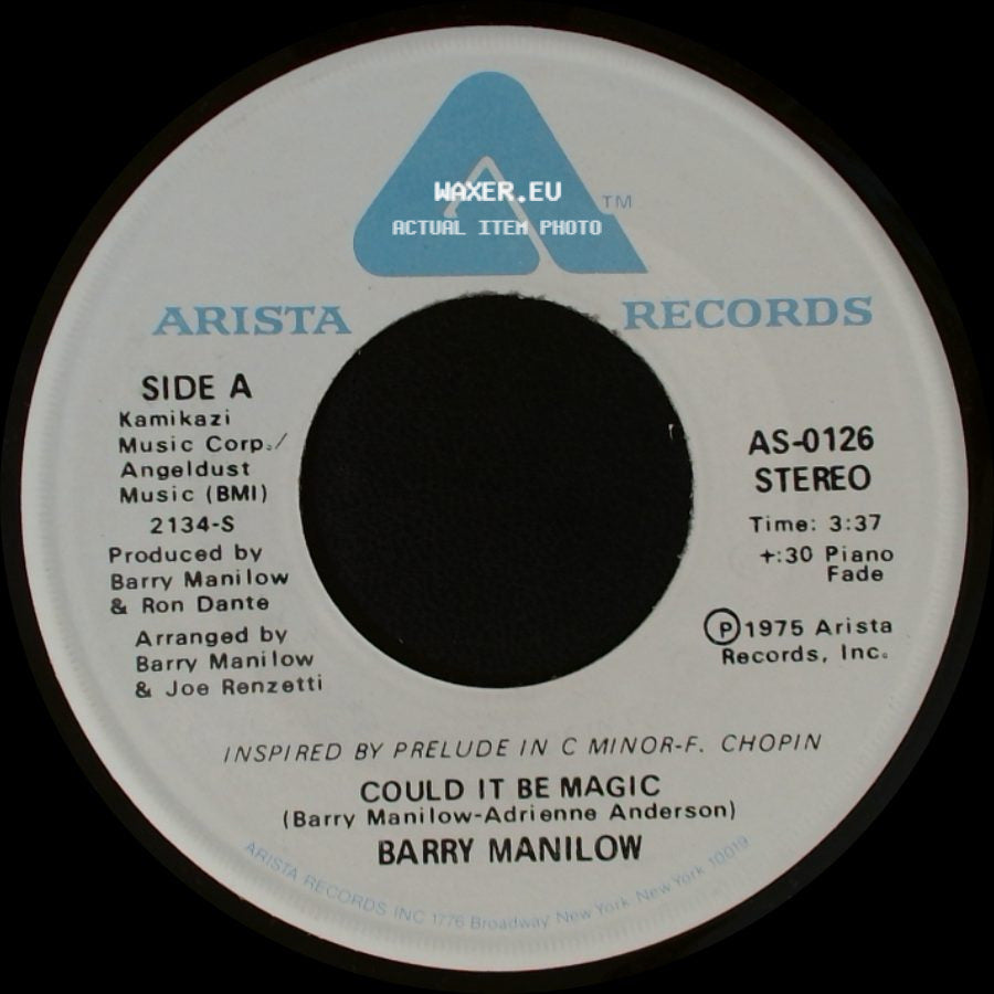 Barry Manilow - Could It Be Magic / I Am Your Child side A