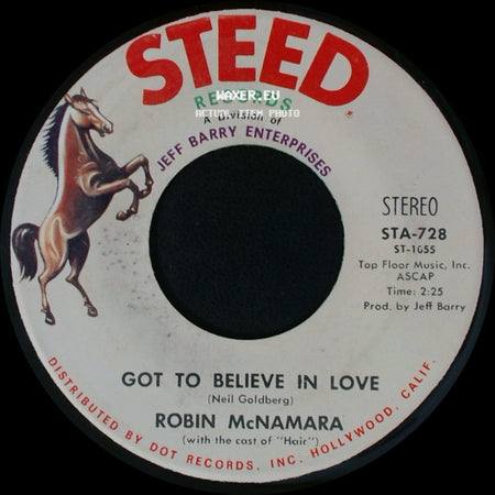 Robin Mcnamara (With The Cast Of "Hair") / Robin Mcnamara - Got To Believe In Love / Aren't You Thinking Of Me side A