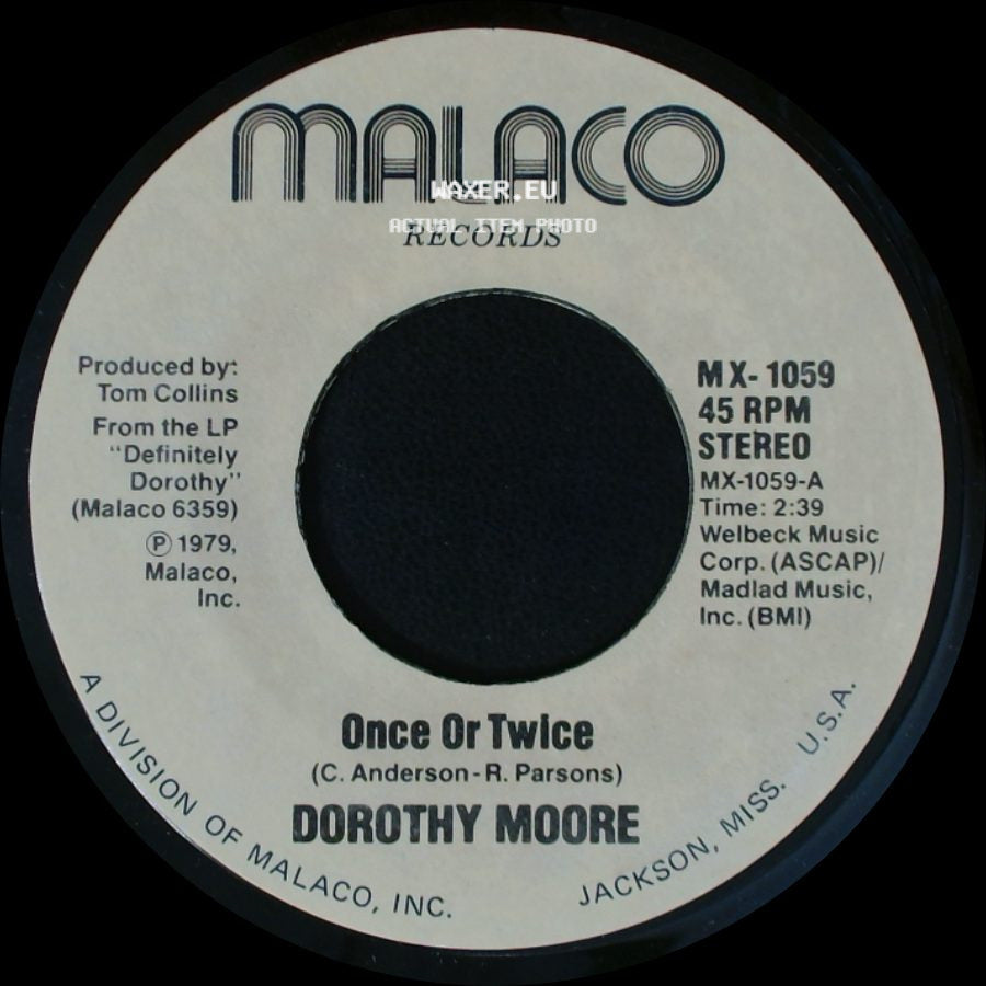 Dorothy Moore - Love Me / Once Or Twice side B