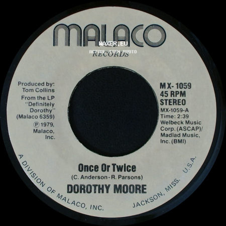 Dorothy Moore - Love Me / Once Or Twice side B