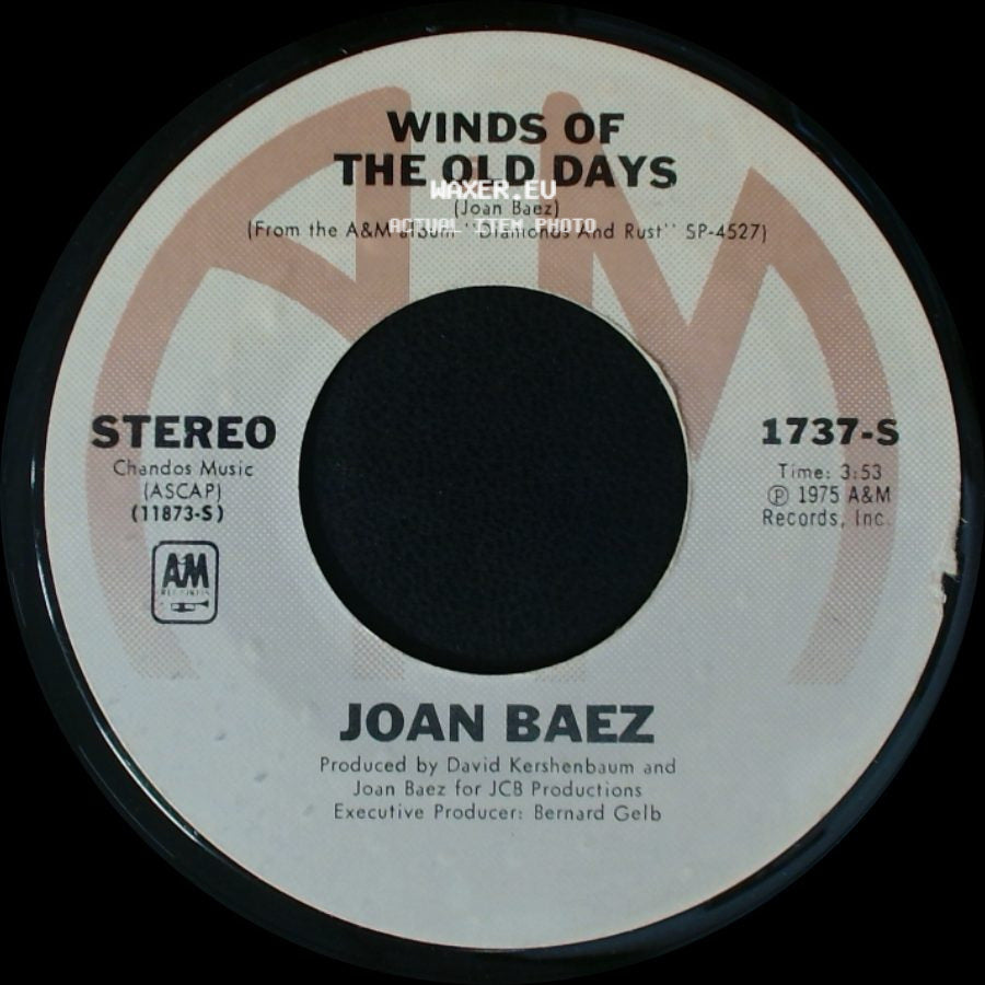 Joan Baez - Diamonds And Rust / Winds Of The Old Days side B