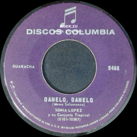 Sonia Lopez Y Su Conjunto Tropical - Damelo, Damelo / En La Revancha side A