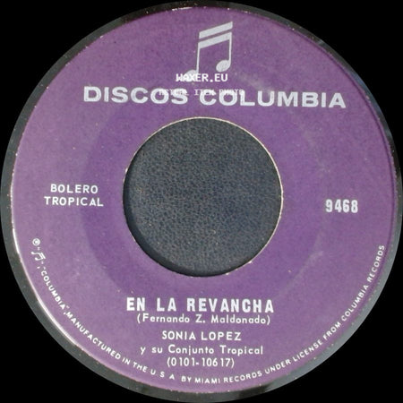 Sonia Lopez Y Su Conjunto Tropical - Damelo, Damelo / En La Revancha side B