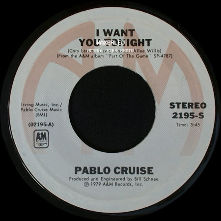 Pablo Cruise - Family Man / I Want You Tonight side B