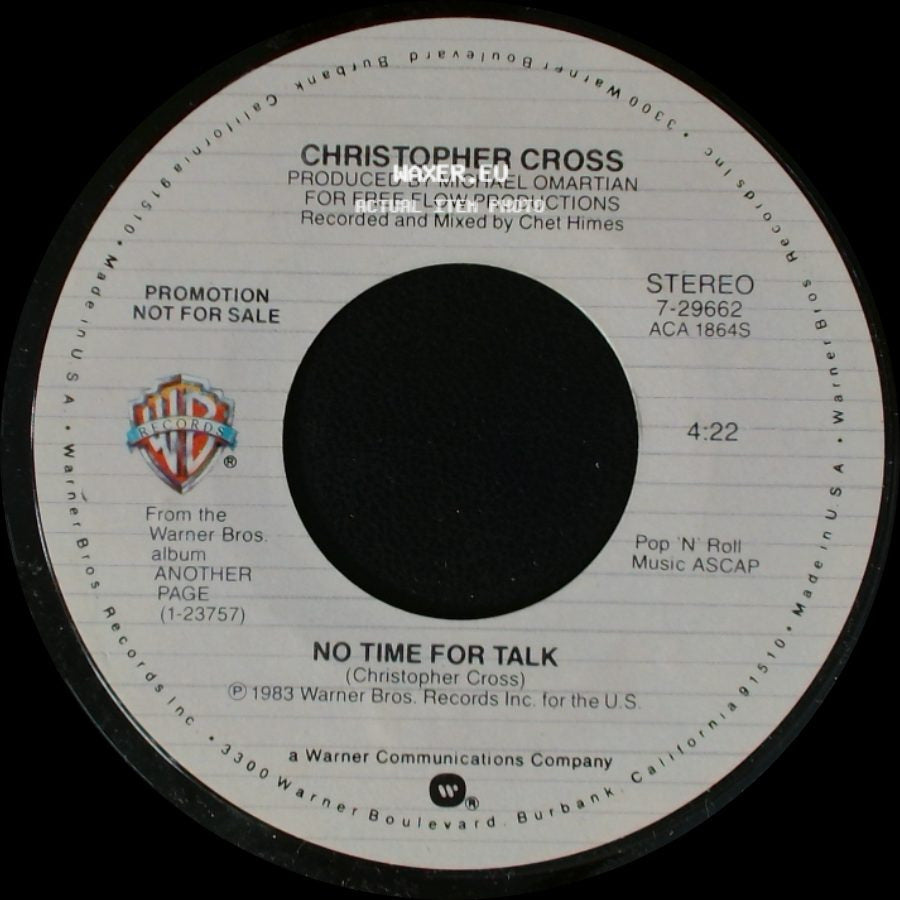 Christopher Cross - No Time For Talk / No Time For Talk side A
