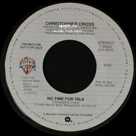 Christopher Cross - No Time For Talk / No Time For Talk side A