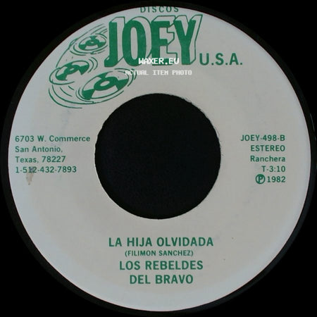 Dario Ibarra (Dar) / Los Rebeldes Del Bravo - Los Rebeldes Del Bravo / La Hija Olvidada side B