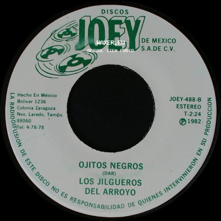 Los Jilgueros Del Arroyo - Dijiste Y Juraste / Ojitos Negros side B