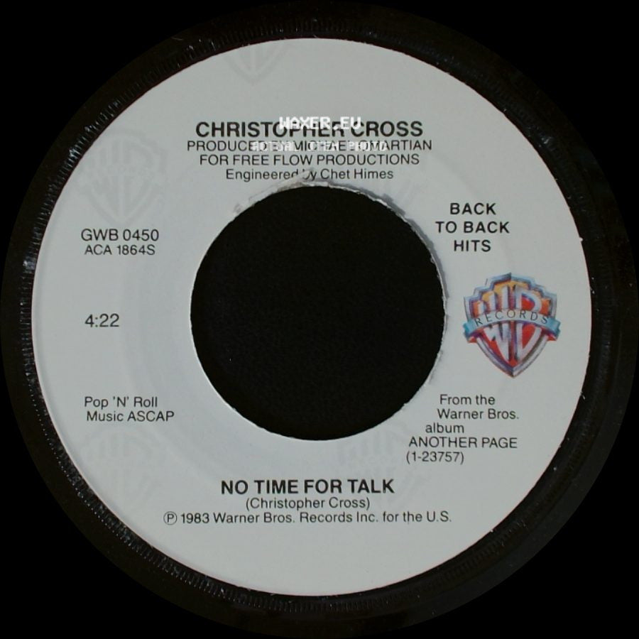 Christopher Cross - All Right / No Time For Talk side B