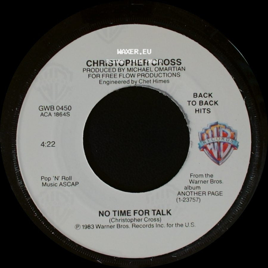Christopher Cross - No Time For Talk / All Right side A