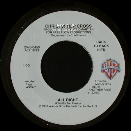 Christopher Cross - No Time For Talk / All Right side B