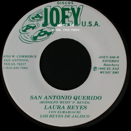 Laura Reyes / Laura Reyes Con El Mariachi Los Reyes De Jalisco - San Antonio Querido / Cuando Te Conoci side A