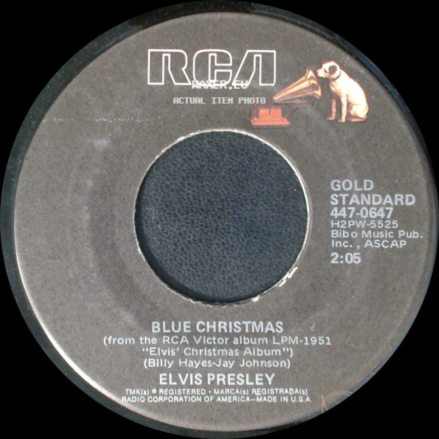 Elvis Presley - Santa Claus Is Back In Town / Blue Christmas side B