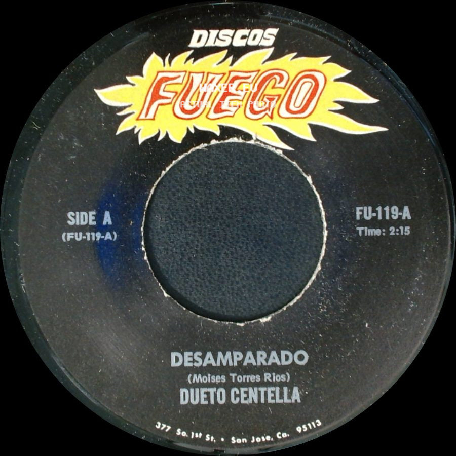 Dueto Centella - Desamparado / En Las Garras Del Olvido side A