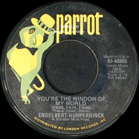 Engelbert Humperdinck - Another Time, Another Place / You're The Window Of My World (Frin, Frin, Frin) side B