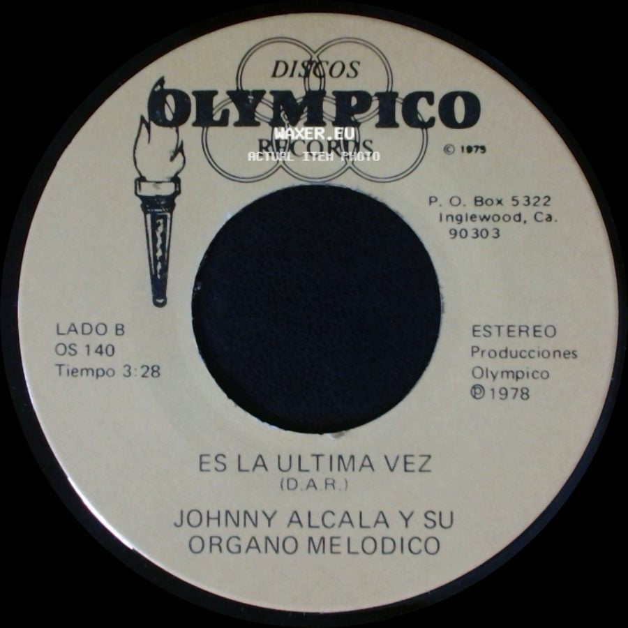 Johnny Alcala Y Su Organo Melodico - Asi Es Mi Lagos / Es La Ultima Vez side B