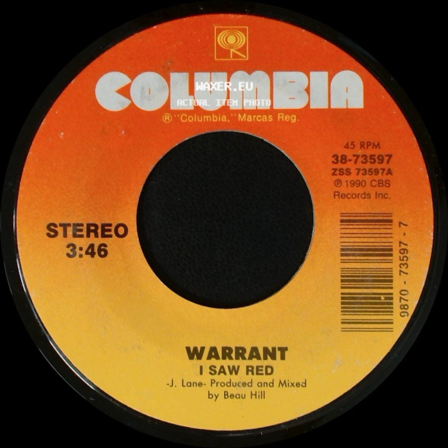 Warrant - Acoustic Version - I Saw Red / I Saw Red side B