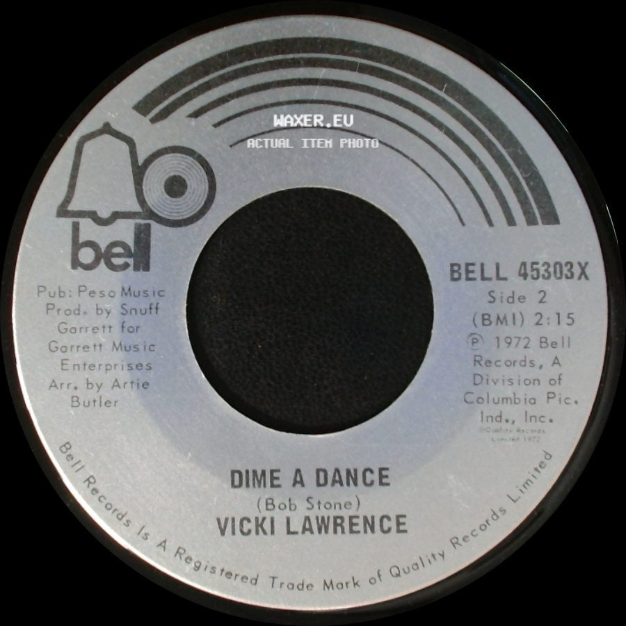 Vicki Lawrence - The Night The Lights Went Out In Georgia / Dime A Dance side B