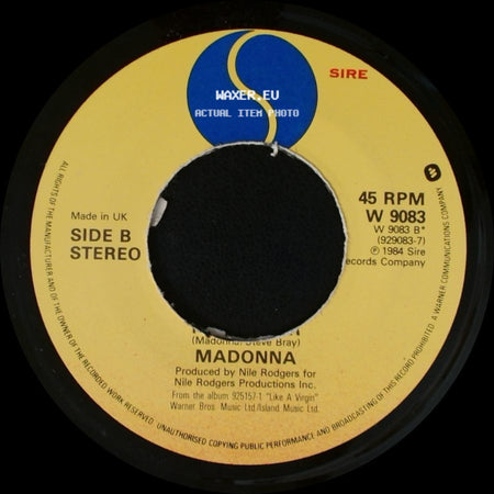 Madonna - Material Girl / Unknown Title B side B