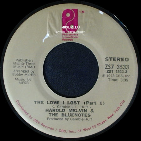 Harold Melvin & The Bluenotes - The Love I Lost (Part 1) / The Love I Lost (Part 2) side A