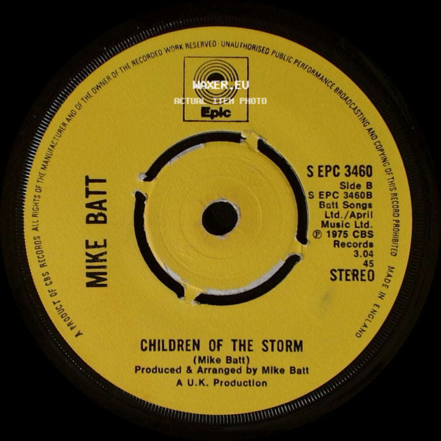 Mike Batt (With The New Edition) / Mike Batt - Summertime City / Children Of The Storm side B