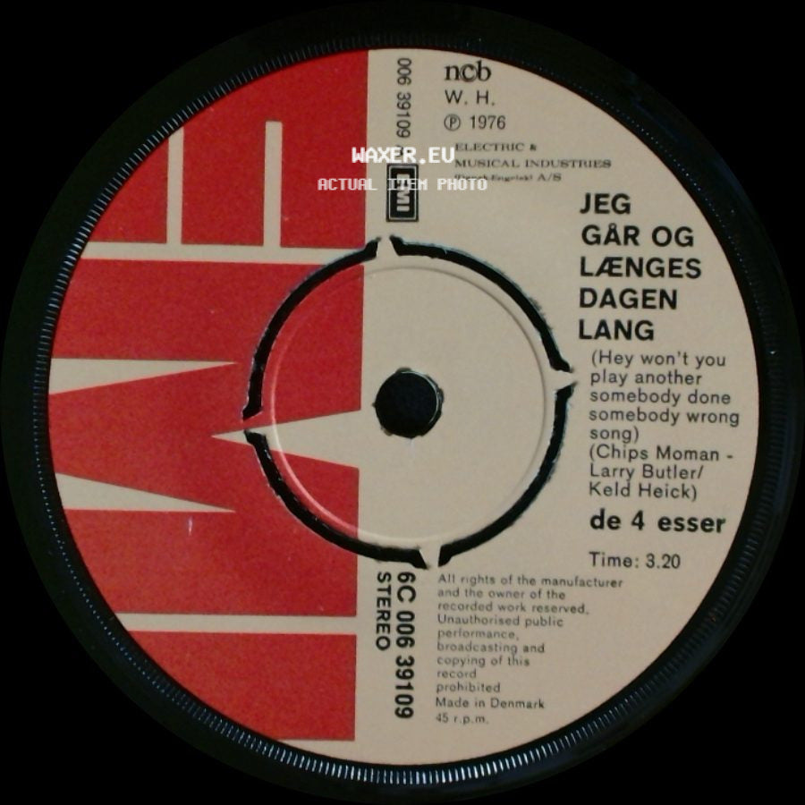 De 4 Esser - Hvergang Hun Smiler / Jeg Går Og Længes Dagen Lang side B
