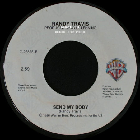 Randy Travis - No Place Like Home / Send My Body side B