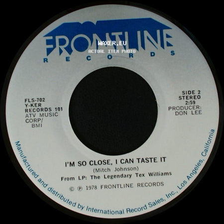 Y-Ker / Mitch Johnson - Make It Pretty For Me Baby / I'm So Close, I Can Taste It side B