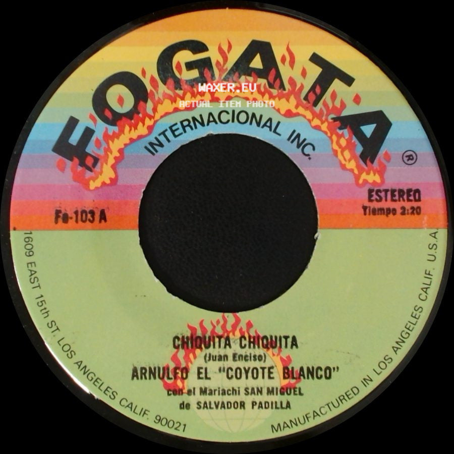 Arnulfo El "Coyote Blanco" Con El Mariachi San Miguel De Salvador Padilla - Chiquita Chiquita / Treinta Copas side A