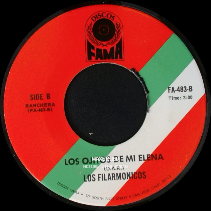 Los Filarmonicos - Y No Sirvo De Nada / Los Ojitos De Mi Elena side B