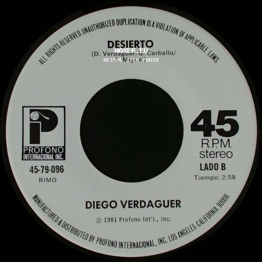 Diego Verdaguer - Corazon De Papel / Desierto side B
