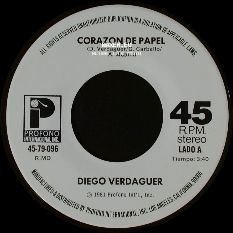 Diego Verdaguer - Corazon De Papel / Desierto side A
