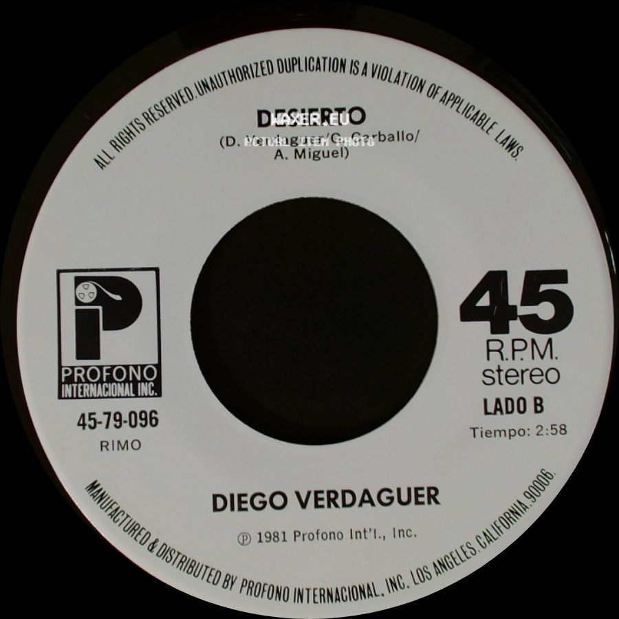 Diego Verdaguer - Corazon De Papel / Desierto side B