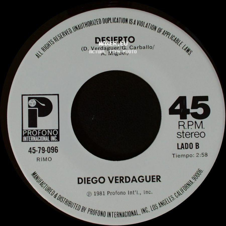 Diego Verdaguer - Corazon De Papel / Desierto side B