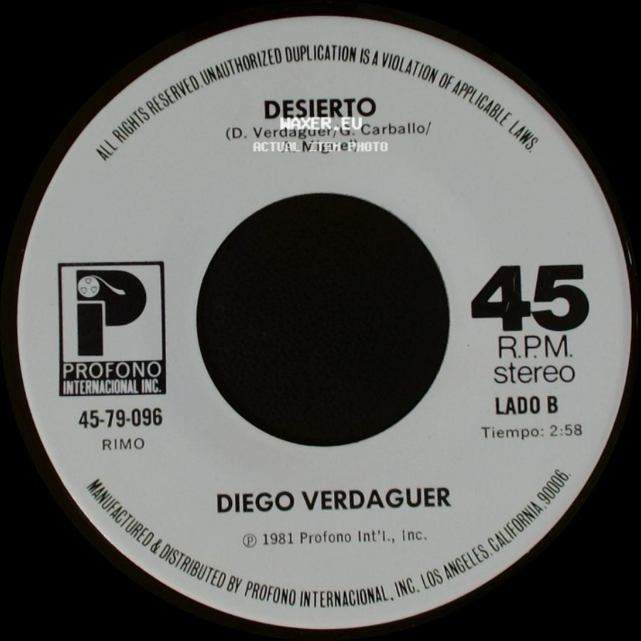 Diego Verdaguer - Corazon De Papel / Desierto side B