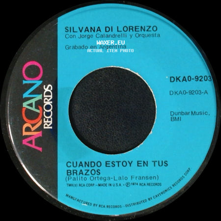 Silvana Di Lorenzo - Cuando Estoy En Tus Brazos / Amor Que Te Quiero Tanto side A