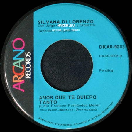 Silvana Di Lorenzo - Cuando Estoy En Tus Brazos / Amor Que Te Quiero Tanto side B