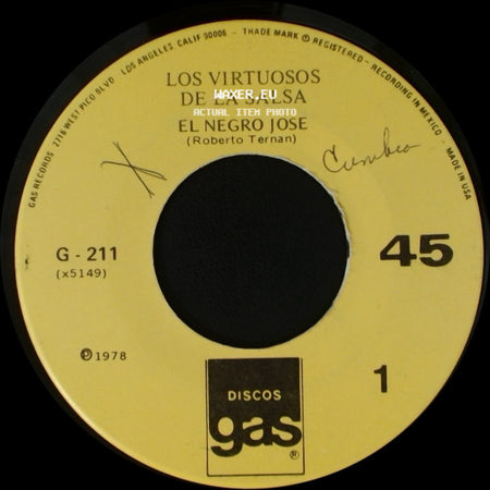 Los Virtuosos De La Salsa - El Negro Jose / Merecumbe (D.A.R.) side A