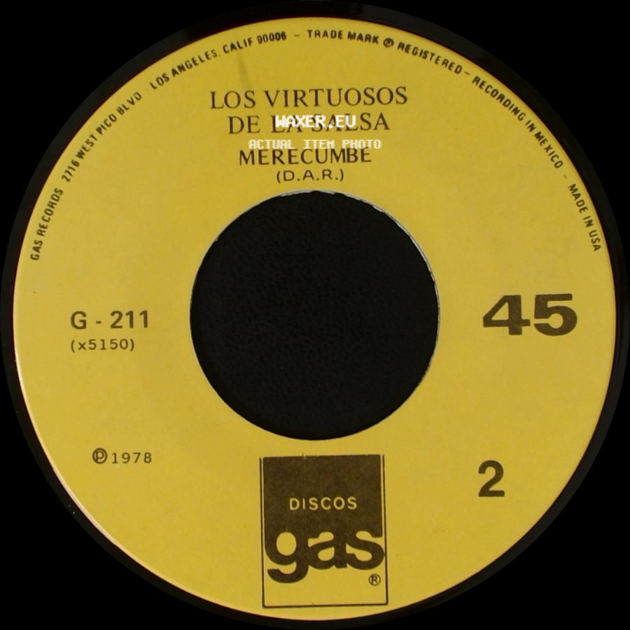 Los Virtuosos De La Salsa - El Negro Jose / Merecumbe (D.A.R.) side B