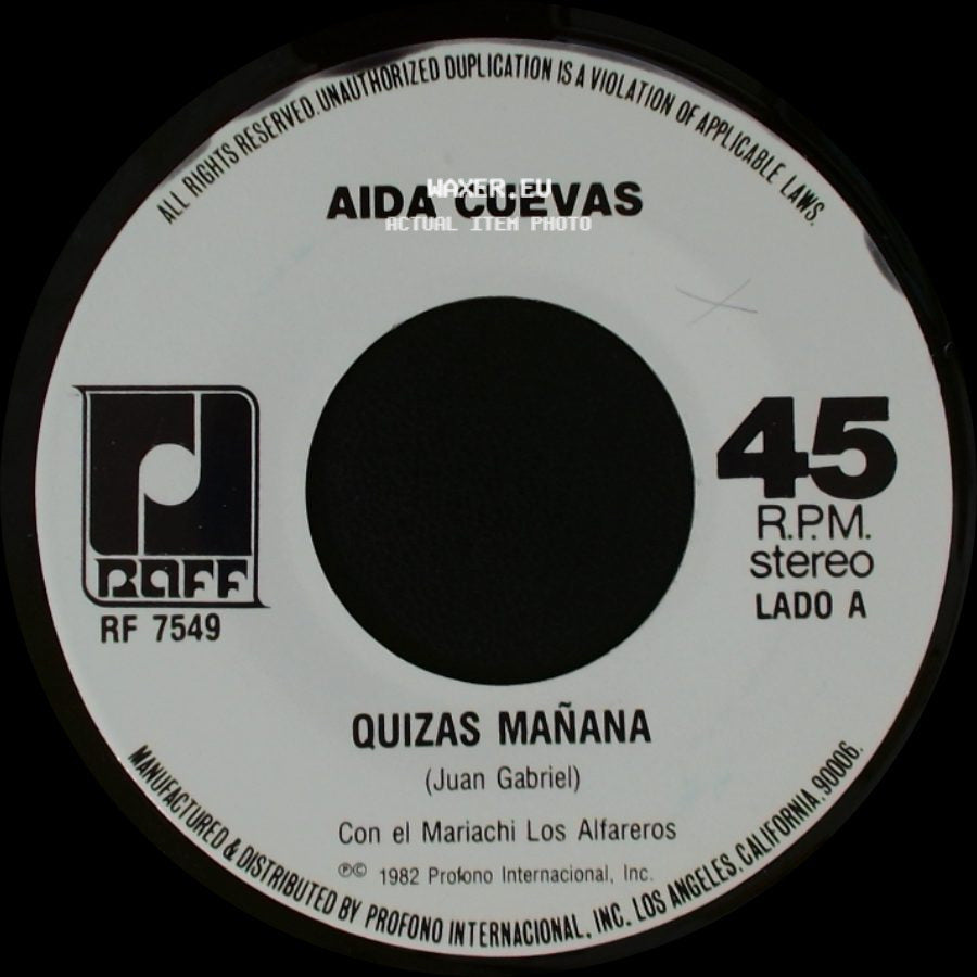 Aida Cuevas - Quizas Mañana / Tu No Me Conoces side A