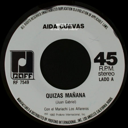 Aida Cuevas - Quizas Mañana / Tu No Me Conoces side A