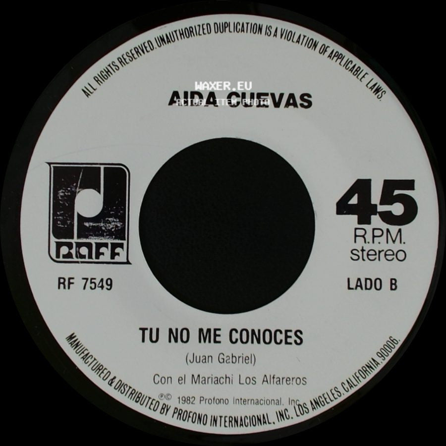 Aida Cuevas - Quizas Mañana / Tu No Me Conoces side B